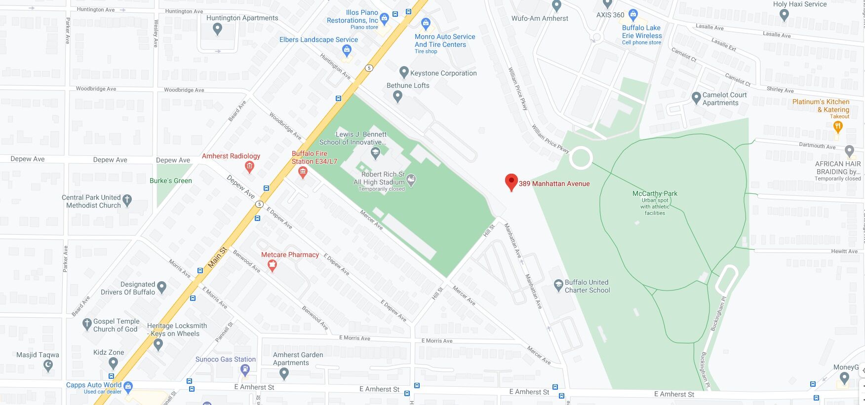 389 Manhattan Ave. map